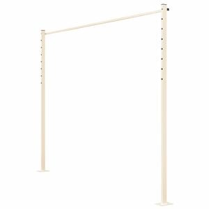Austral 2.4m Classic Cream Fold Down Clothesline Accessory Plated Ground Mount Kit