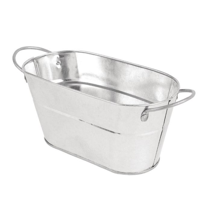 Olympia Rectangular Galvanised Tub 100 X 200 X 110mm