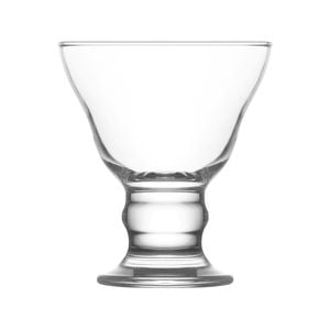 LAV 6 Piece Orion Ice Cream Glasses Set - Classic Diner Style Glass Dessert Bowls - 255ml
