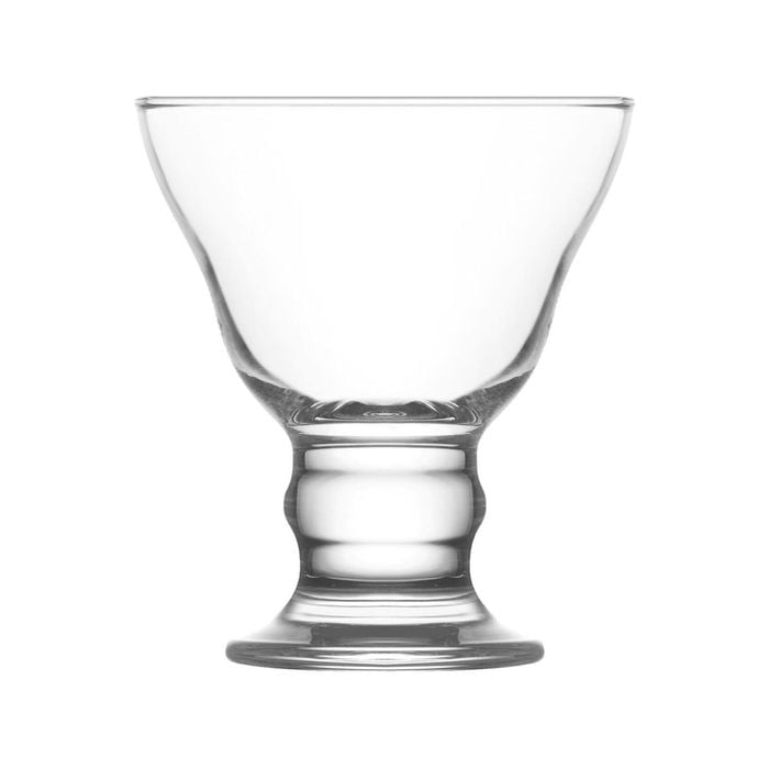 LAV 6 Piece Orion Ice Cream Glasses Set - Classic Diner Style Glass Dessert Bowls - 255ml