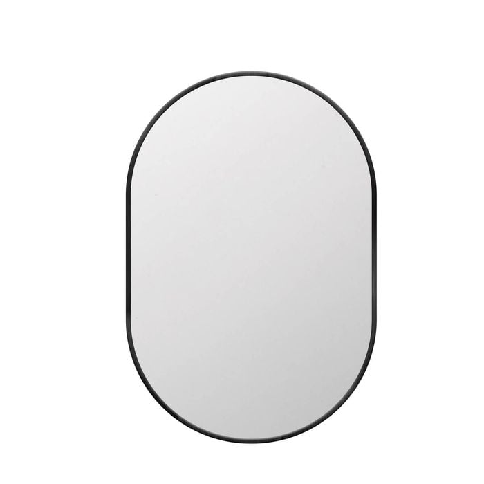 Estilo 750 x 450mm Black Framed Pill Shape Mirror