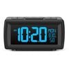 TODO Digital Alarm Clock FM Radio 2 Alarm 7 Colour Display USB Power - Black