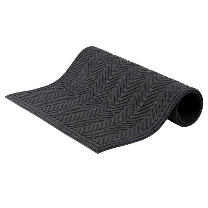Kenova 120 x 180cm Black Ecomat Outdoor Doormat Recycled Rubber Base
