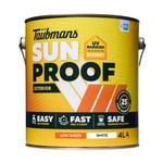 Taubmans 4L White Low Sheen Sunproof Exterior Paint