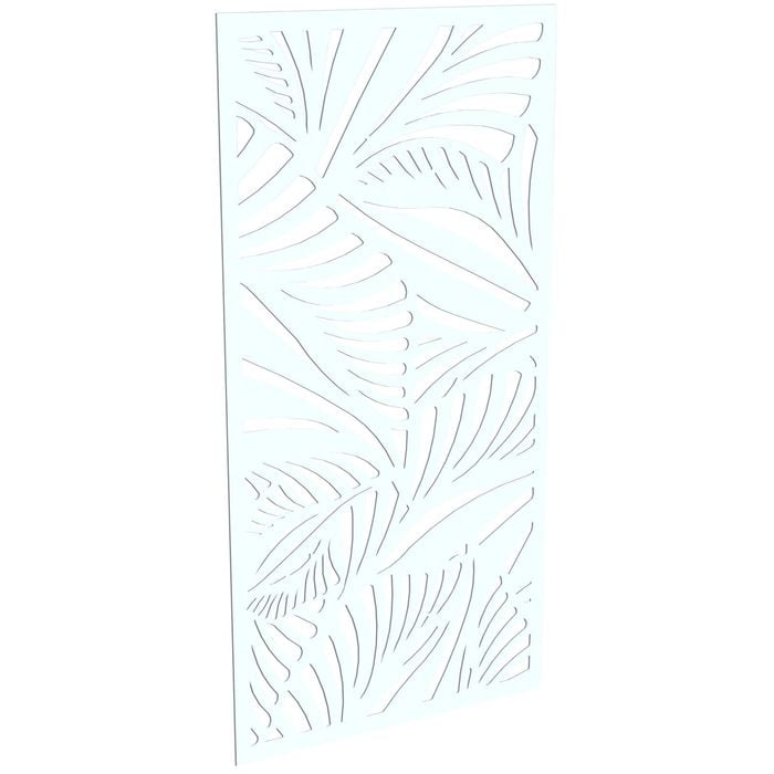 ProtectorAl 300-1200w x 1201-2400h Gloss White/Satin White Jungle Unframed Composite Deco Panel
