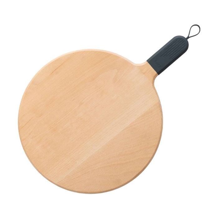 Ziipa Sora Beech Wood Pizza Serving Board W/ Silicone Handle 31cm Slate