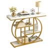 Artiss Console Table 4-tier 105cm White&gold