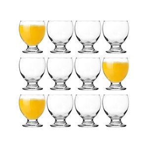 LAV Teo Footed Stacking Tumbler Glasses - 250ml - Clear - Pack of 12