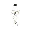 Metal Swirl Large Pendant Light - Delessi Galassia  - Black
