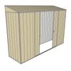 Build-a-Shed 3.0 x 0.8 x 2.0m Double Sliding Door Skillion Shed - Cream