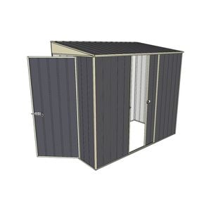 Build-A-Shed 1.2 x 2.3 x 2.0m Skillion Single Sliding Side Door Shed - Grey