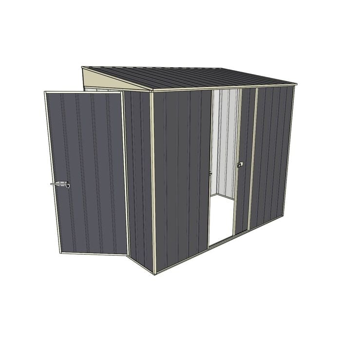 Build-A-Shed 1.2 x 2.3 x 2.0m Skillion Single Sliding Side Door Shed - Grey