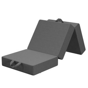 BedStory Folding Mattress Small Single Trifold Mattress Firm Support Foam Washable Cover 15cm Grey