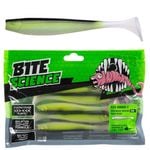 5 Pack of 5 Inch Bite Science Kick Minnow Soft Plastic Lures - Greenback Herring