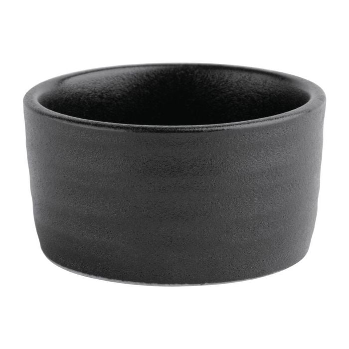 Olympia Dipping Dish Cavolo Textured Black 12 Pack 67mm Tableware Serving Bowls