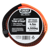 GRUNT 50mm x 4.5m Orange Heavy Duty Tow Strap
