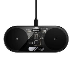 Baseus 20W Fast Charging Dual Wireless Charger Pad with Digital Display