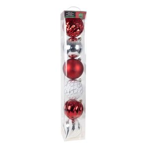 Deck The Halls Jumbo Bauble Ornament - 6 Pack