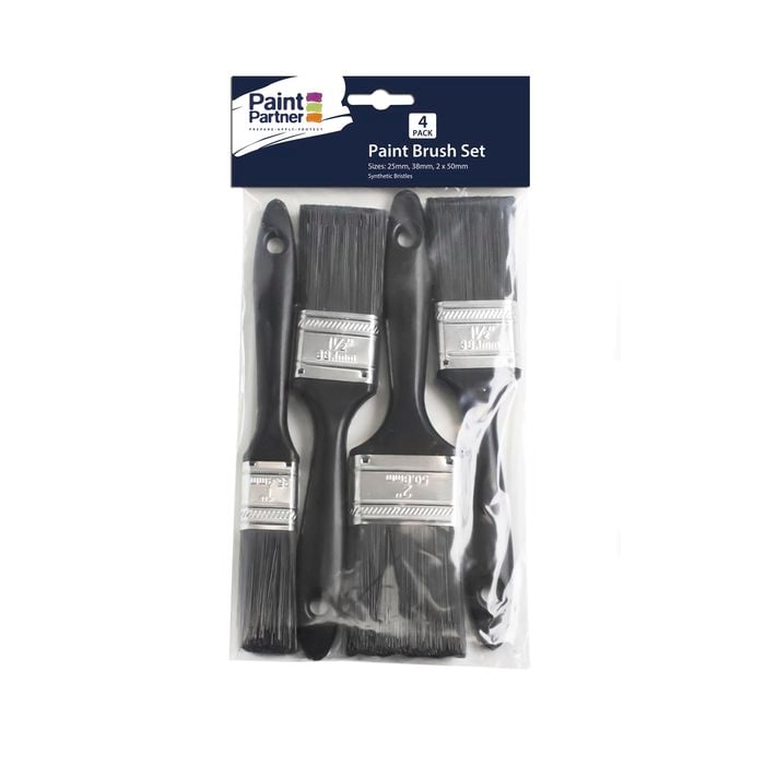 Paint Partner 4 Piece Paint Brush Set