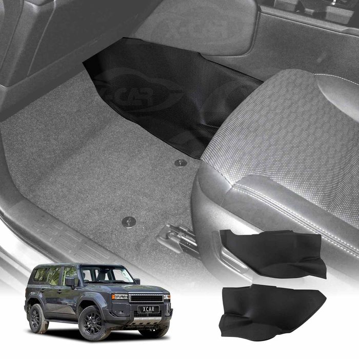 Front Floor Side Protector Mats for Toyota Prado 250 2024-Onwards Interior Footwell Cover