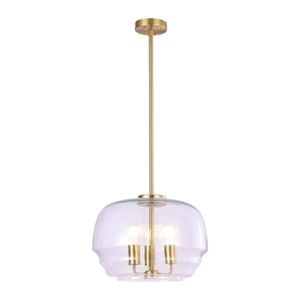 Cla Lighting Cuad Interior Wine Glass Shape Glass Shade Pendant Light Clear