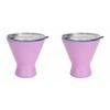 2PK Annabel Trends 250ml Stainless Steel Double Walled Cocktail Cup Gelato Pink