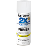 Rust-Oleum 2X Ultra Cover Flat Primer White Spray Paint 340g