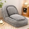 Advwin Human Dog Bed Convertible Floor Lazy Sofa Bed Convertible Bean Bag Lounge Chair Grey