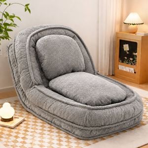 Advwin Human Dog Bed Convertible Floor Lazy Sofa Bed Convertible Bean Bag Lounge Chair Grey