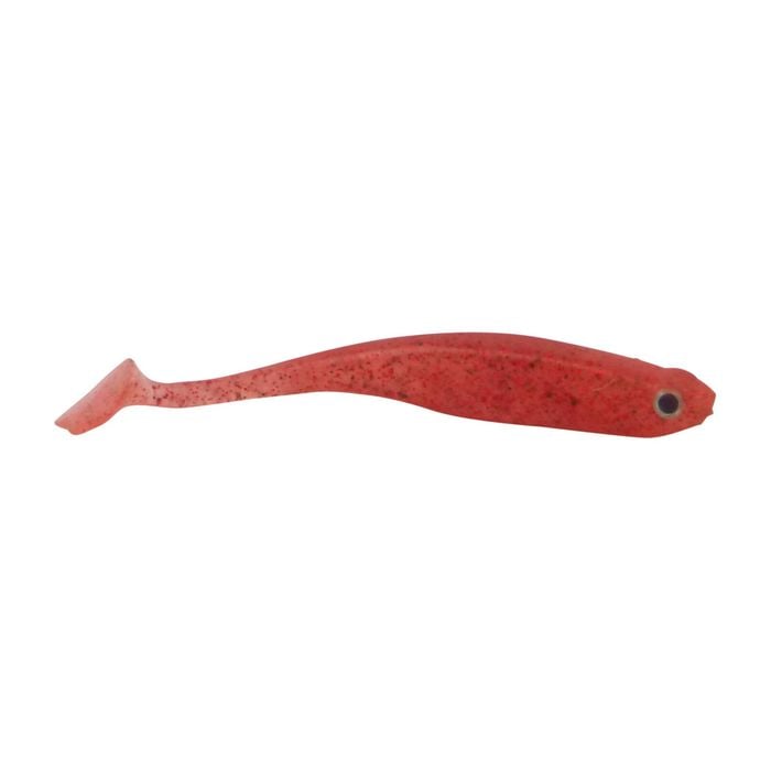 Swimerz Soft Shad 100mm Paddle Tail Lure, Red Bug, 6 Pack