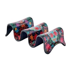 Prepara Melamine Multiple Tortilla Taco Holder Stand Day of the Dead Ed 18cm