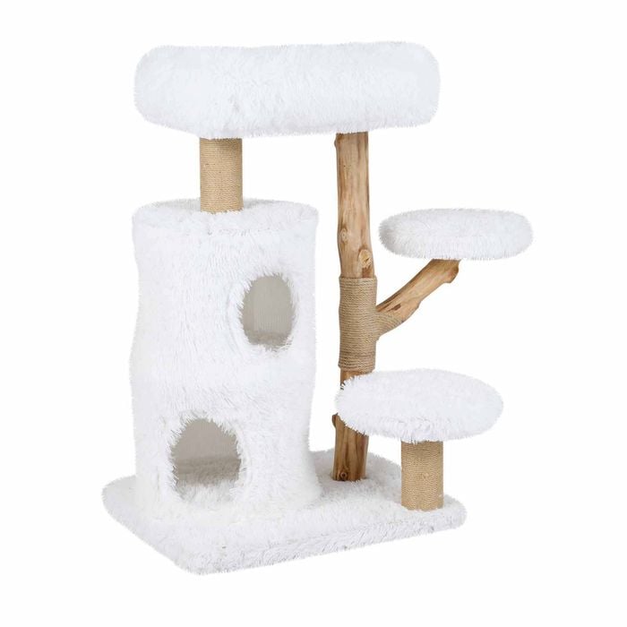 Costway Modern Cat Tree 93cm Tower Real Wood Branch Scratching Posts