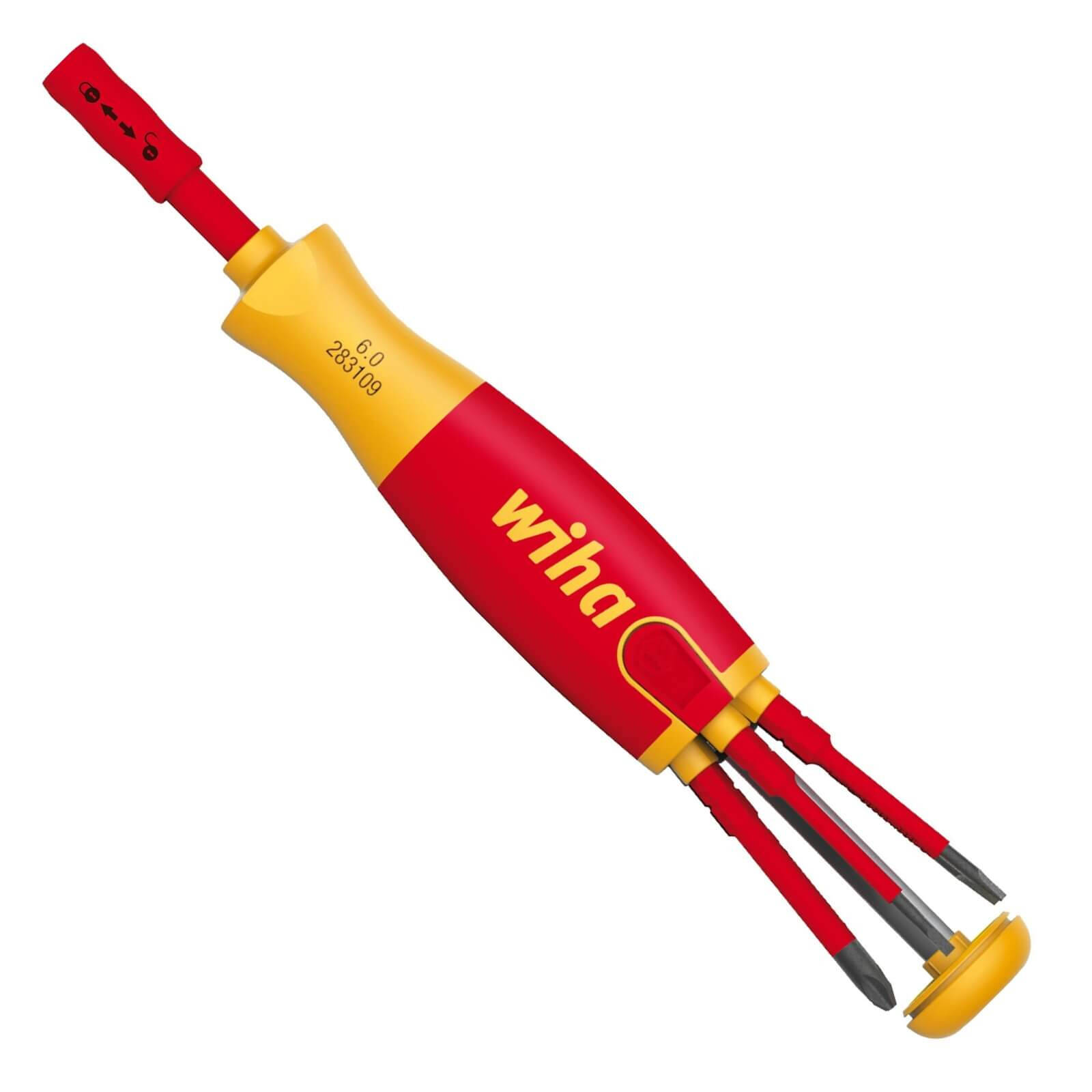 Wiha Magazine Bit Holder LiftUp 6 x 75mm Slim Bits Screwdriver Insulated VDE Bunnings Australia