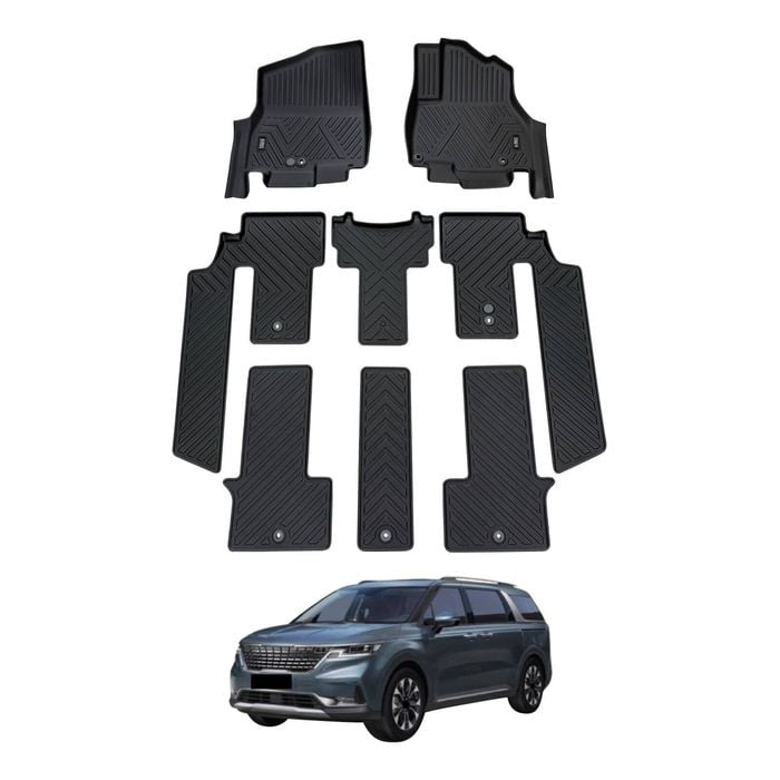 AUSGO 3-Row Set Car Floor Mats for KIA Carnival KA4 Series Petrol&Diesel 2020-Onwards Floor Liners