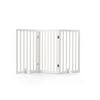 Petzly Pet Gate Dog Fence Safety Barrier With Support Feet 3 Panel 80cm White