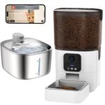 Advwin 6L Automatic Pet Feeder + 4L Automatic Pet Water Fountain