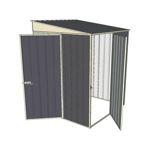 Build-a-Shed 1.5 x 1.5 x 2m Skillion Dual Hinged Door Shed - Grey