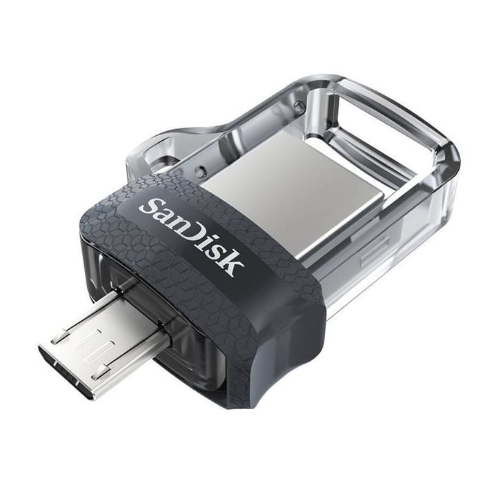 Sandisk Ultra Otg Usb Drive – 256gb Dual Connector – Clear Design – High-capacity Storage
