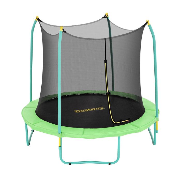 Bestway 8ft Trampoline Kids Rebounder Safety Net Enclosure Outdoor Fitness 2.44m For Ages 6+
