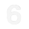 Sandleford 50mm Mode White Self Adhesive Number 6