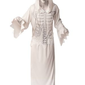 Hooded White Chained Ghost Mens Halloween Costume - Standard