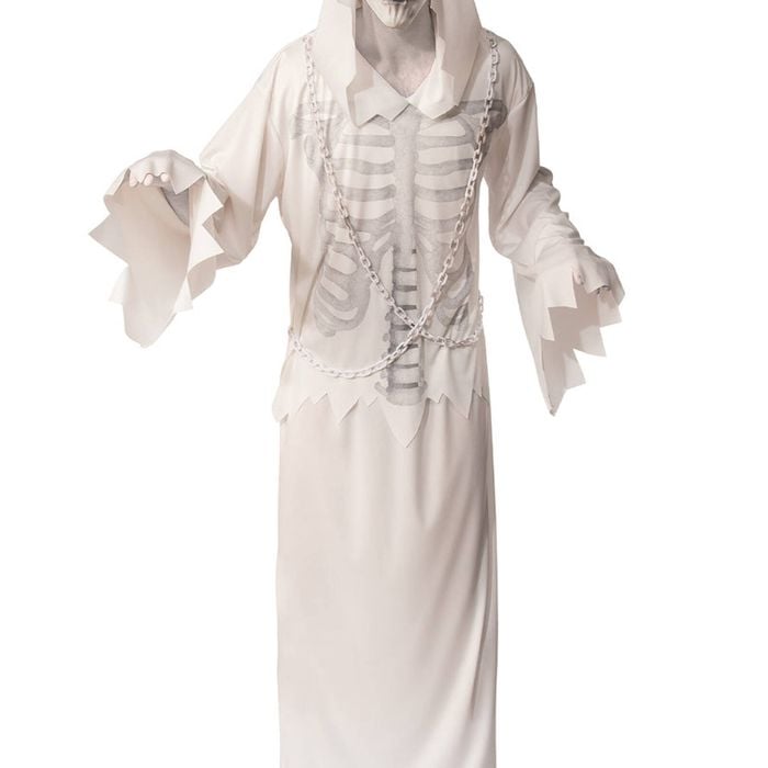 Hooded White Chained Ghost Mens Halloween Costume - Standard