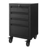 Pinnacle 810 x 520 x 500mm Matte Black 4 Drawer Mobile Storage Unit