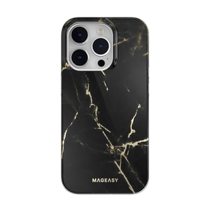 Mageasy Marble Case (MagSafe) For iPhone 14 Pro - Pearl Black