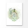 Green Color Perfume with Flowers Print 100% Australian Made 60x90cm (Stretched Canvas)