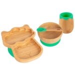 Tiny Dining 4pc Bamboo Llama Baby Feeding Set with Suction Cup