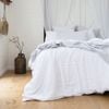 QB Linen Quilt Cover Set White