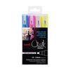 Uni Chalk Marker 1.8x2.5mm Bullet Tip Assorted (4Pk)