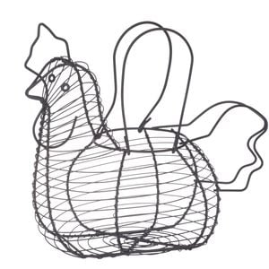 Davis & Waddell Chicken Egg Basket Black 35x14x28cm