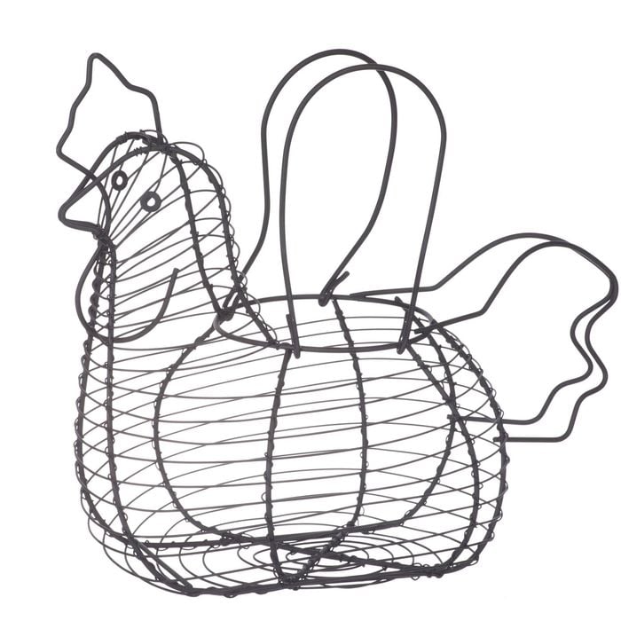Davis & Waddell Chicken Egg Basket Black 35x14x28cm